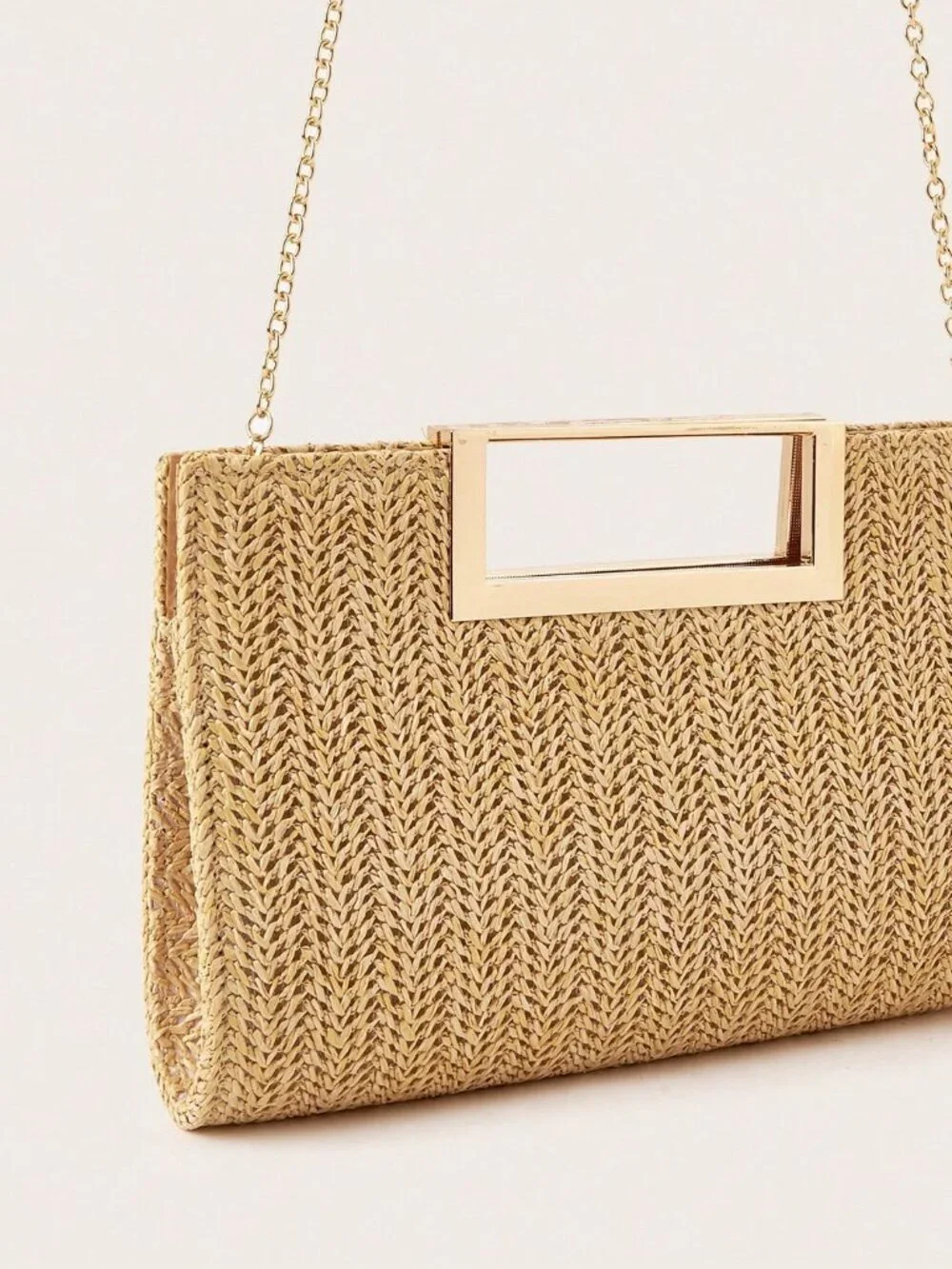 Khaki Vacation Women's Woven purse with strap - Picture 8 of 9